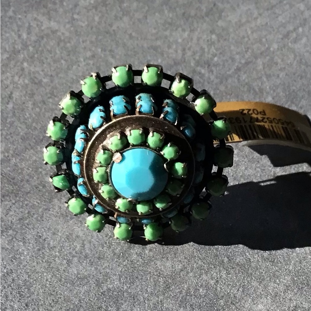 Colorful Glass Crystal Statement Ring